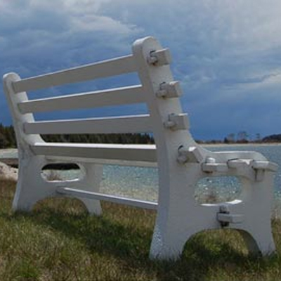 Camping Rock Island State Park Wisconsin Bench