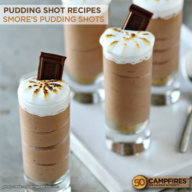 s'mores pudding shots