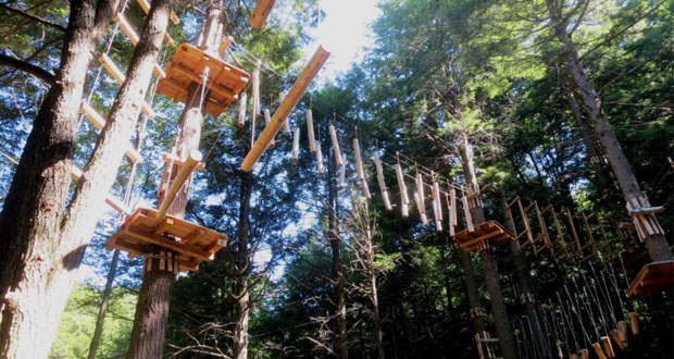 Aerial adventure park high ropes course
