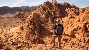 Hiking in Valley of Fire State Park in Nevada