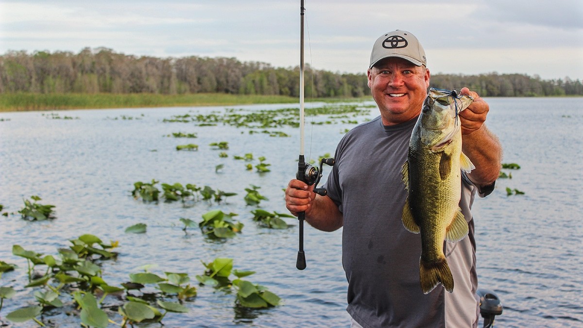 fishing lily pads