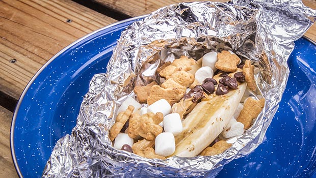 this really is just a neat banana s'more in a foil packet
