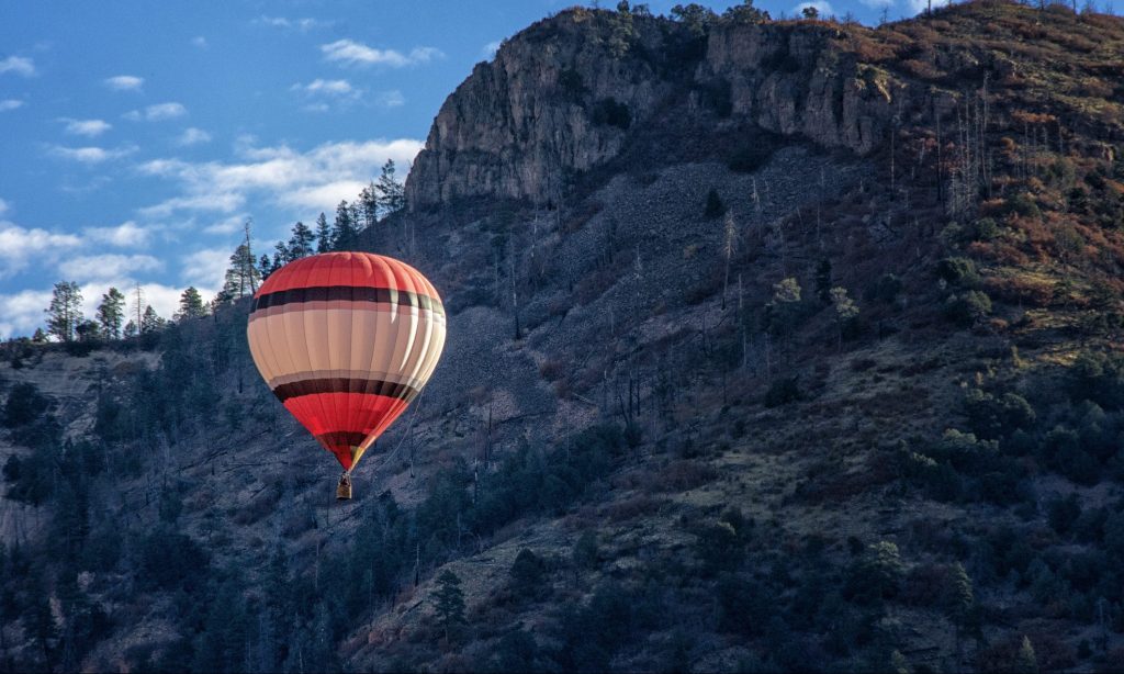 2016 was the year of Durango's first Fall Balloon Rally.  The colorful balloons could be seen in the Animas Valley, floating above the golden fall foliage.