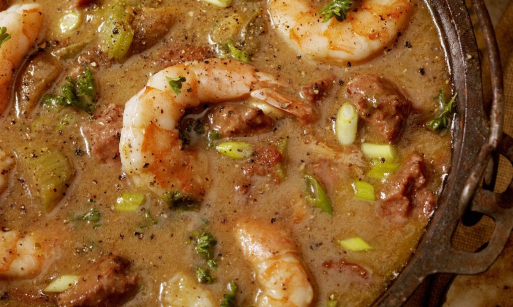 Creole Style Shrimp and Sausage Gumbo - Photographed on Hasselblad H3D2-39mb Camera