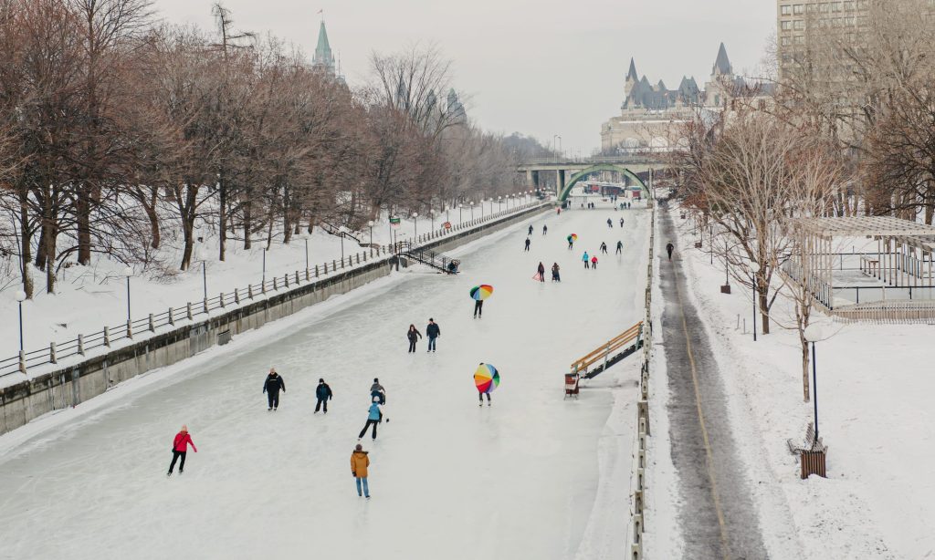 Skating on the Rideau Canal Skateway