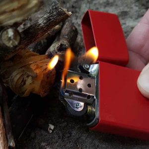 The most basic and convenient fire starting method is a lighter. Get one. Carry it!