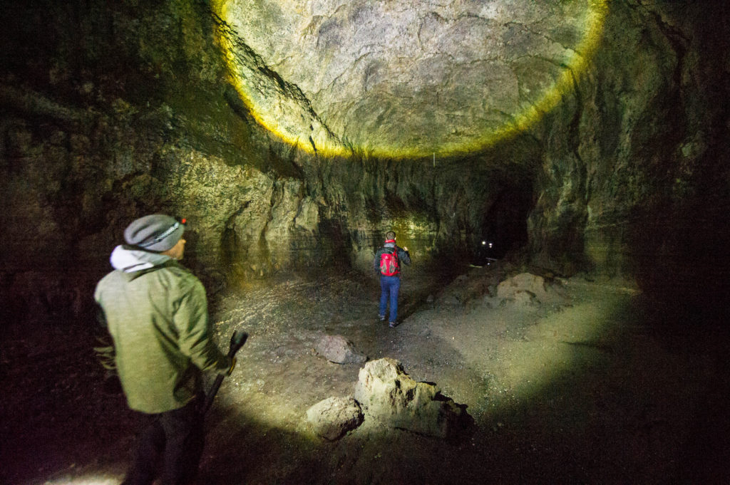 Hiking at Ape Cave