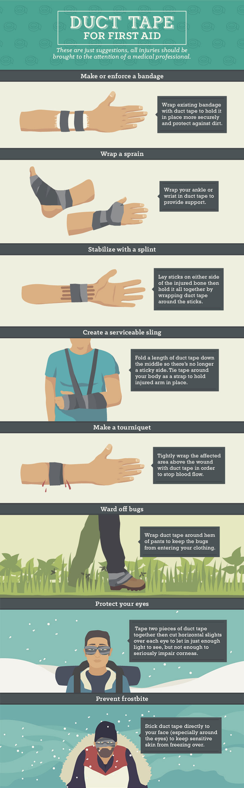 Duct Tape Guide - Using Duct Tape for First Aid