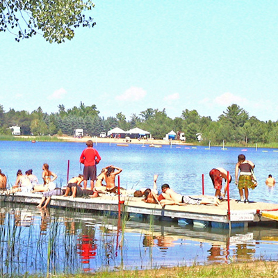 Lucky Lake Campground in West Michigan