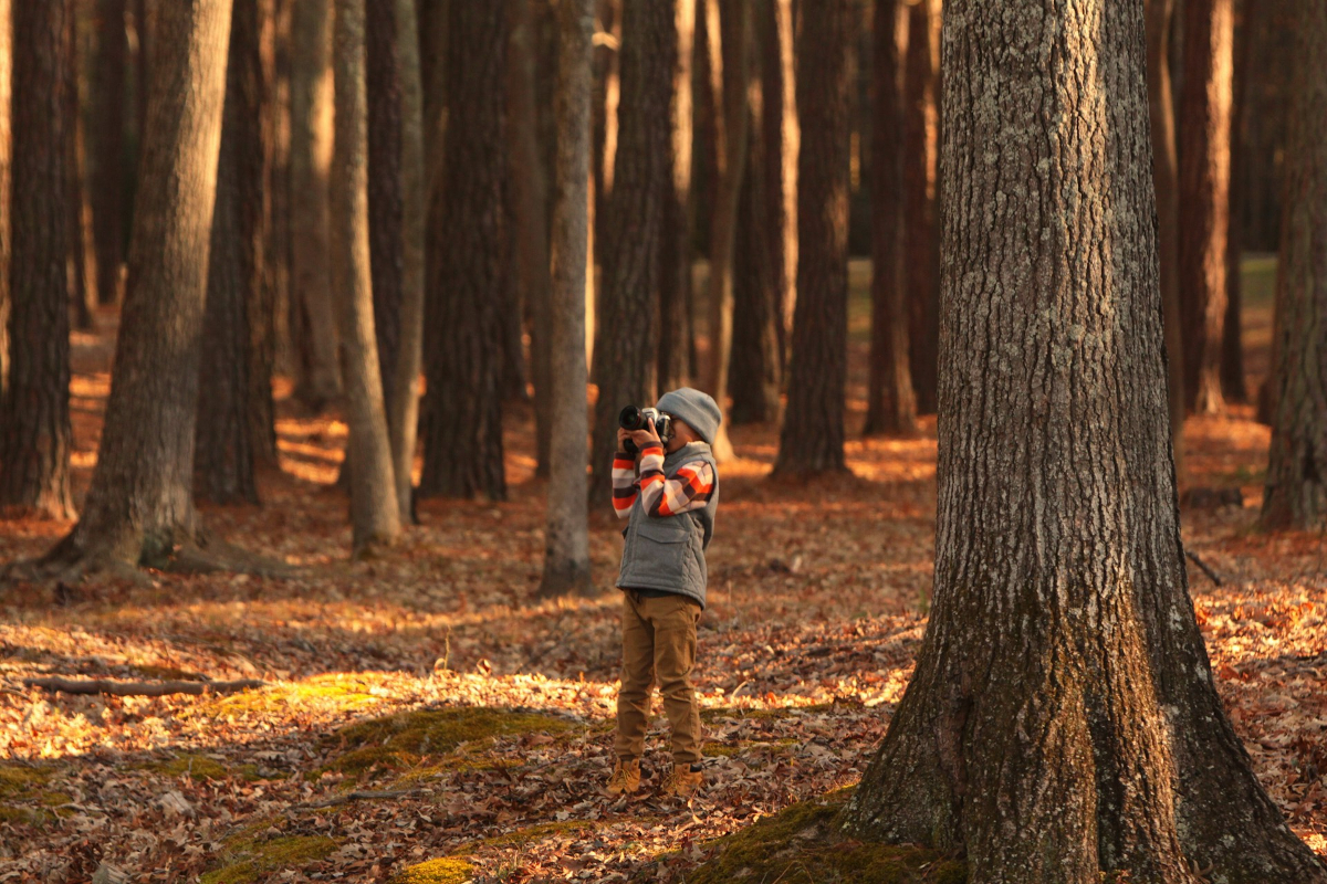 Photographer Kid Outside