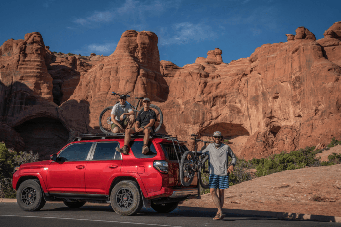 suv little ladders for getting gear