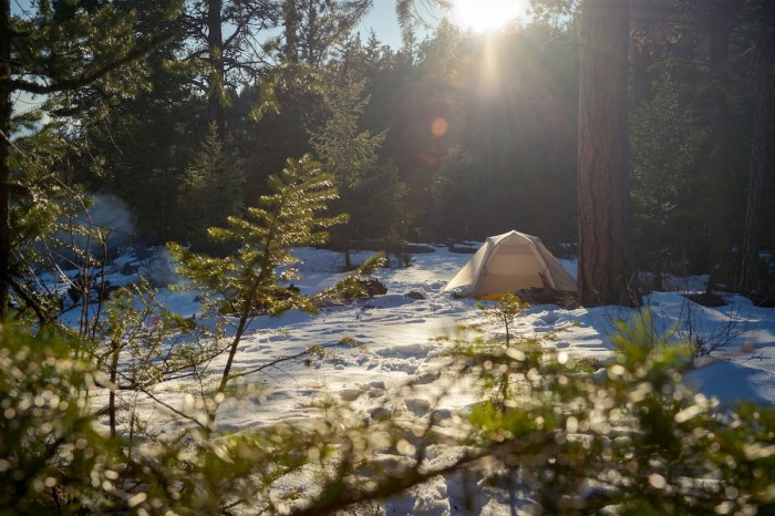 Winter camping