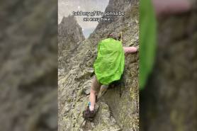 hikers via ferrata unprepared in bad weather