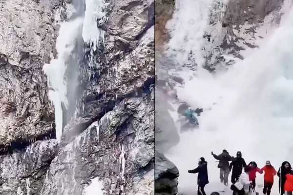 icicle falls frozen waterfall