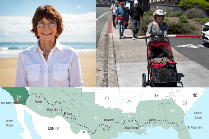 80 year old walking across america
