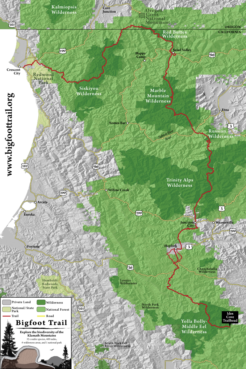 Bigfoot Trail route
