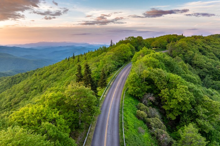 Blue Ridge Parkway through North Carolina.