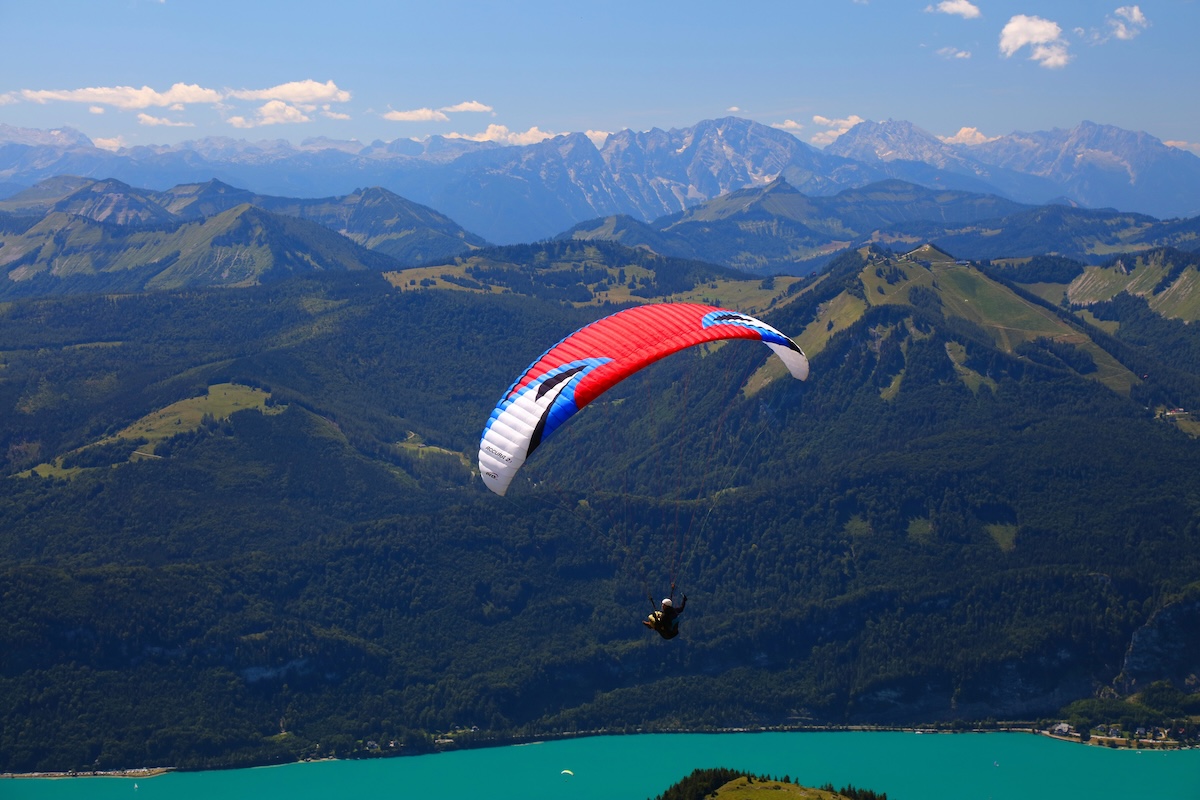 plane hits paraglider