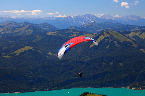 plane hits paraglider