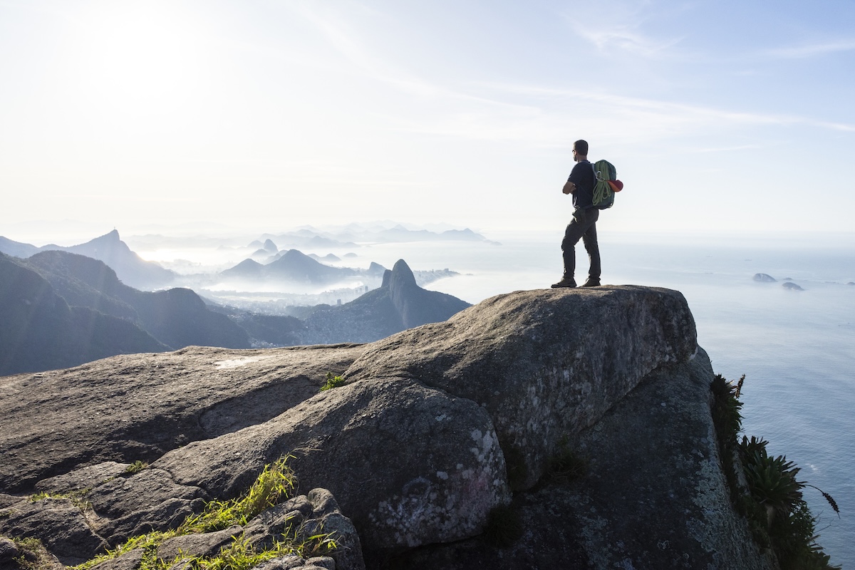 hiker rock Rio de Janeiro
