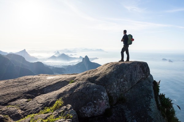 hiker rock Rio de Janeiro